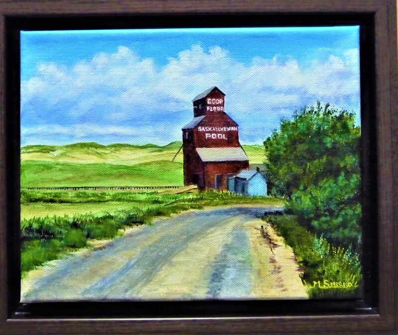 Acrylic on canvas, framed 10"x12", DISAPPEARING LANDMARKS, $95, by msmiskocreations.com
msmisko@yahooo.ca